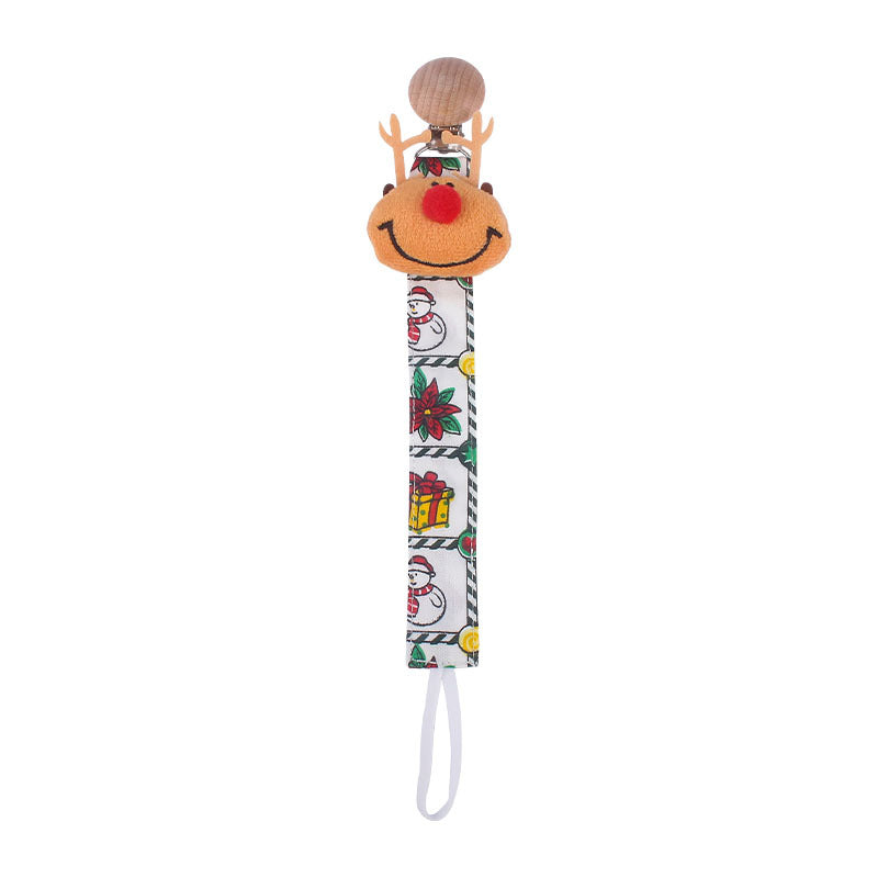 Wholesale Christmas Collection Elk Ribbon Pacifier Chain