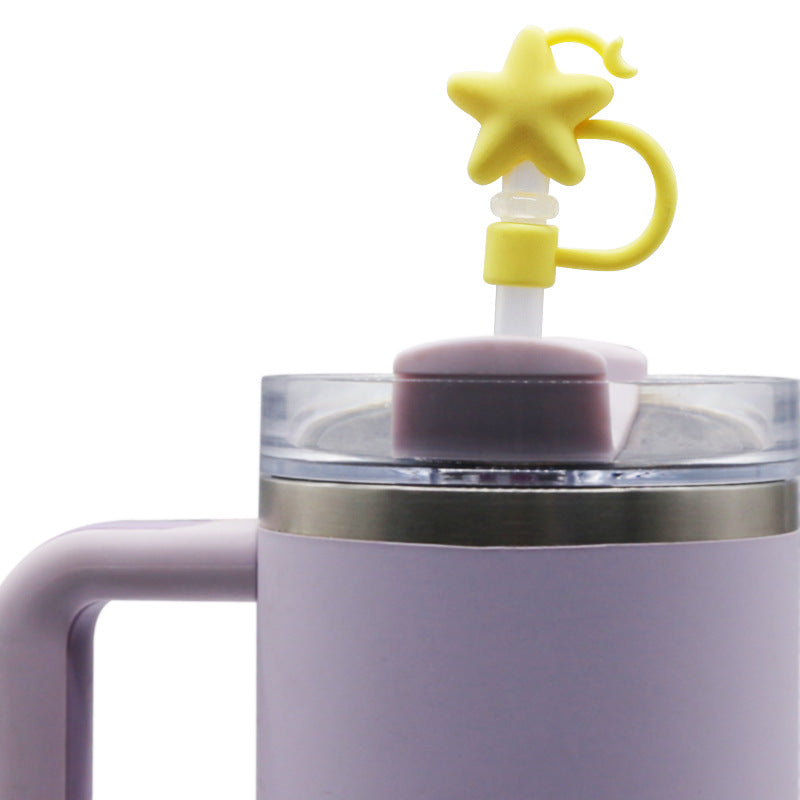 Wholesale 3pcs PVC 3D cartoon 8-10mm environmentally friendly straw cap