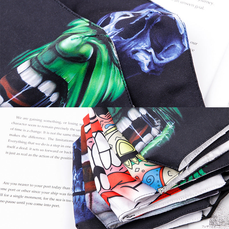 Wholesale 3D Halloween Three-layer Printed Simulated Face Spoof Cotton Mask