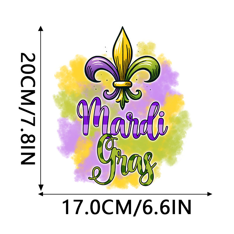 Wholesale 10pcs Carnival Festival  Pattern Clothing  UV DTF Ready to Press Transfers Wraps