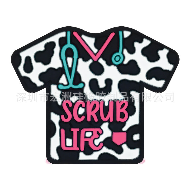 Wholesale 10pcs doctors and nurses series drop glue cartoon silicone beads