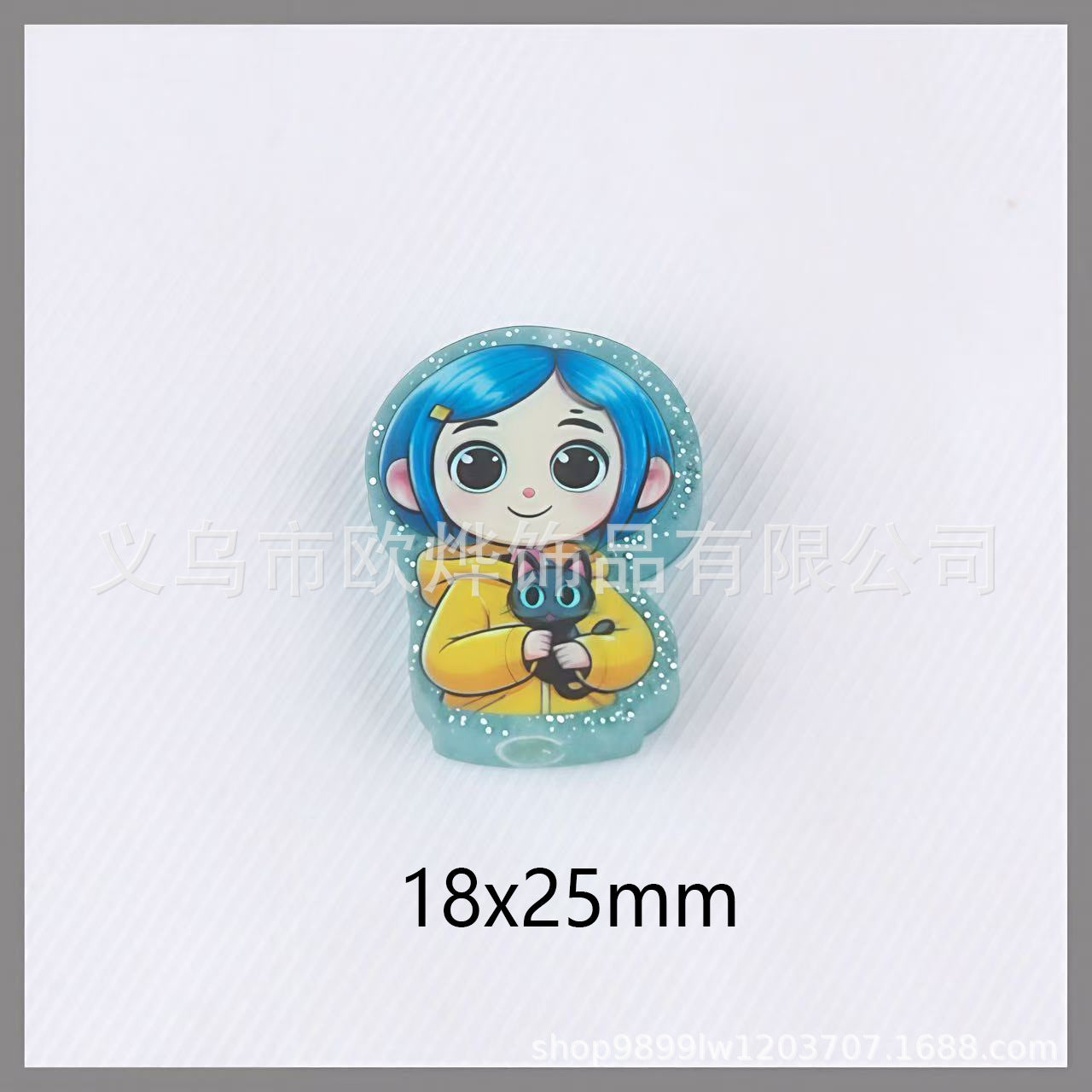 Wholesale 10pcs glitter cartoon straight-hole DIY acrylic beads OLY Exclusive