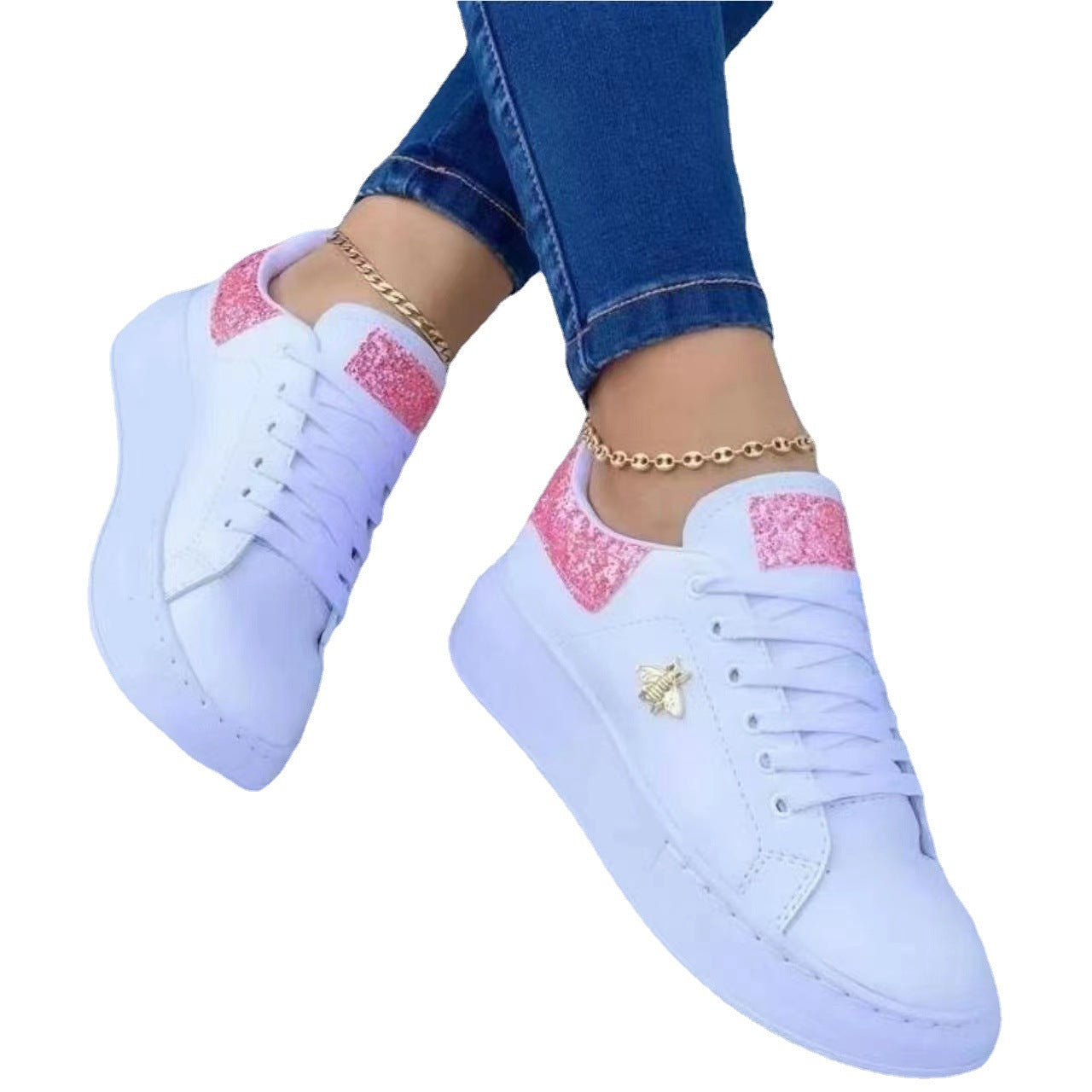 Wholesale Autumn PU Surface Waterproof Women's Butterfly Sneakers