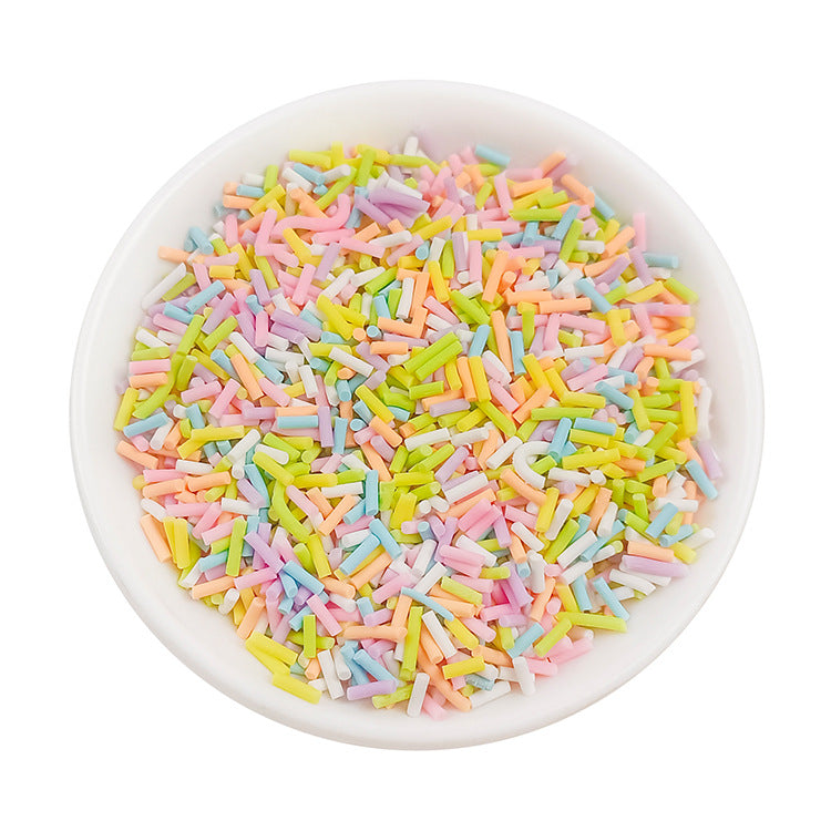 Wholesale Simulation soft clay long strip sugar granules 50 grams chocolate handmade materials