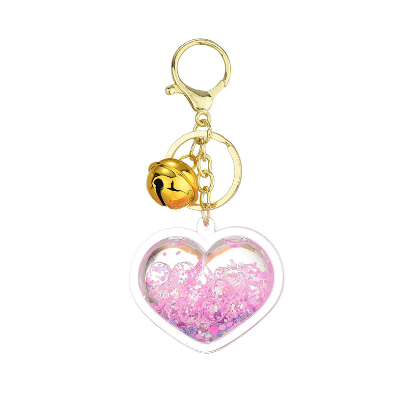 Wholesale Acrylic Luminous Bubble Bead Heart Keychain