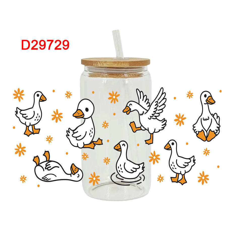 Wholesale Colorful Duck Bear 16oz Cup UV DTF Wraps