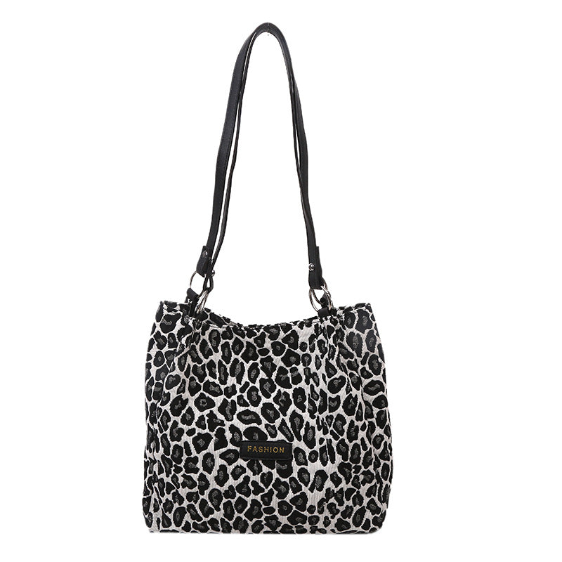 Wholesale Large Capacity Leopard Print Canvas Tote Bag