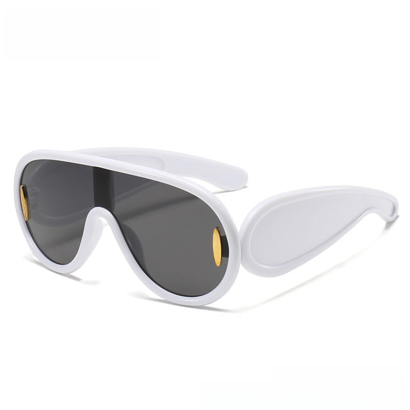 Wholesale  personality cool one-piece children's toad frame hip hop sunglasses