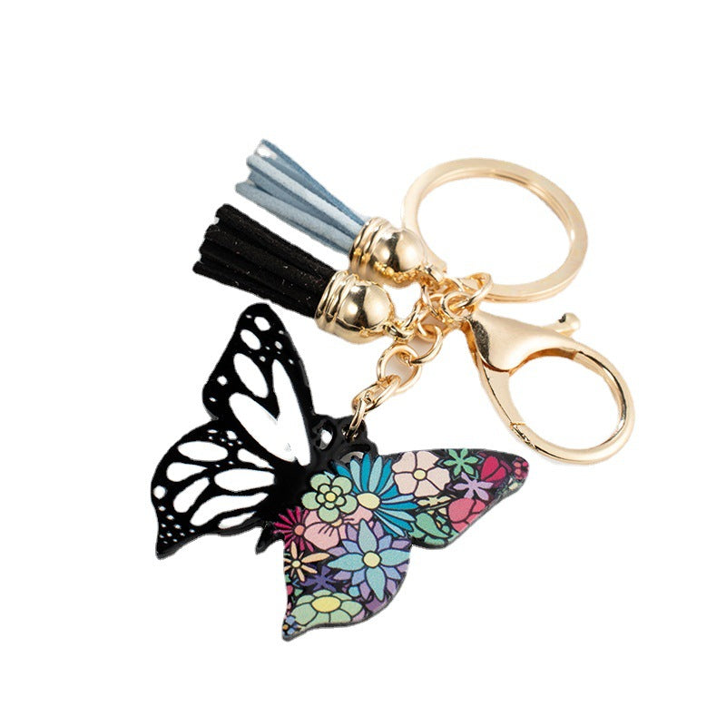 Wholesale Acrylic Butterfly Pendant Keychain