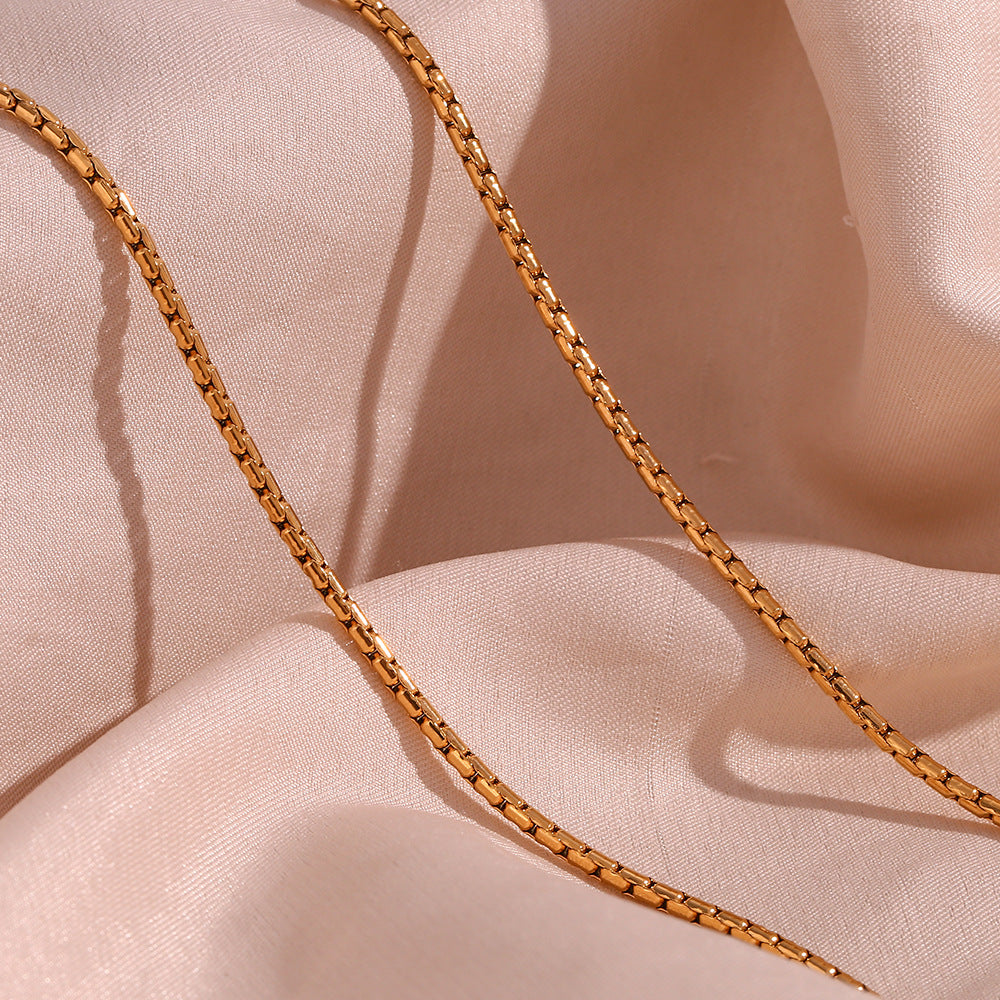 Wholesale blade chain box Stainless Steel Necklace