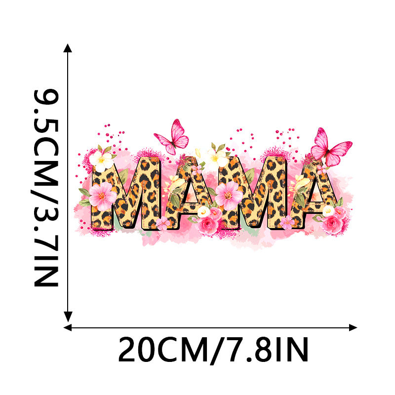 Wholesale 10pcs Leopard print bow Mother's Day UV DTF Ready to Press Transfers Wraps