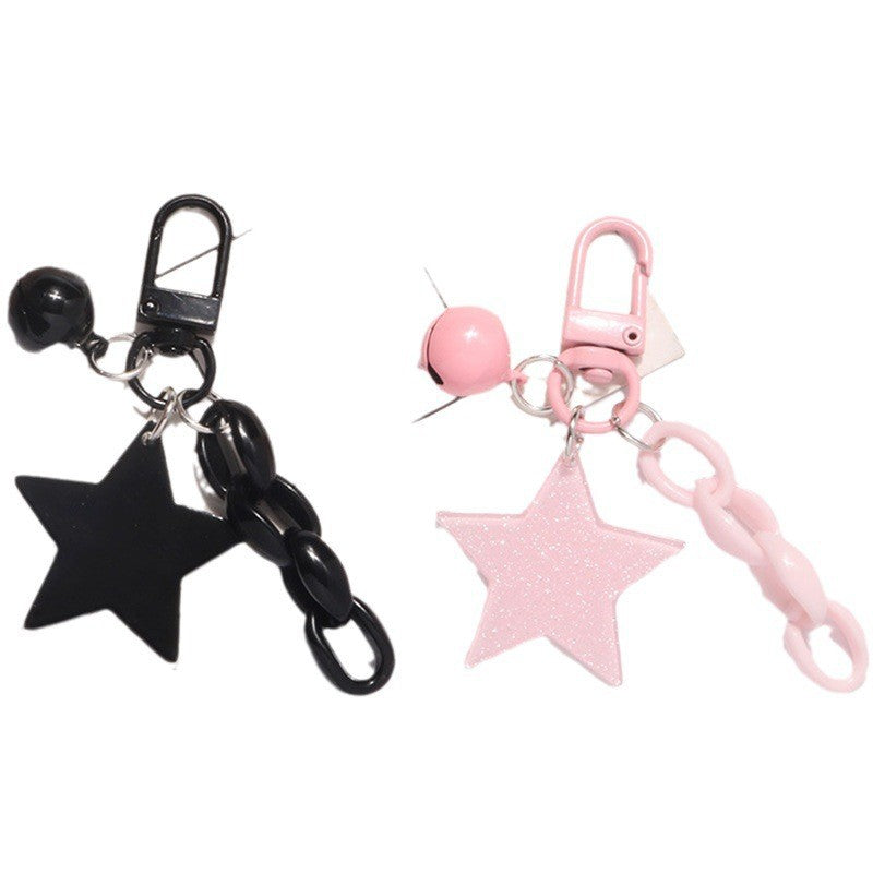 Wholesale Sparkling Powder Acrylic Five Pointed Star Keychain