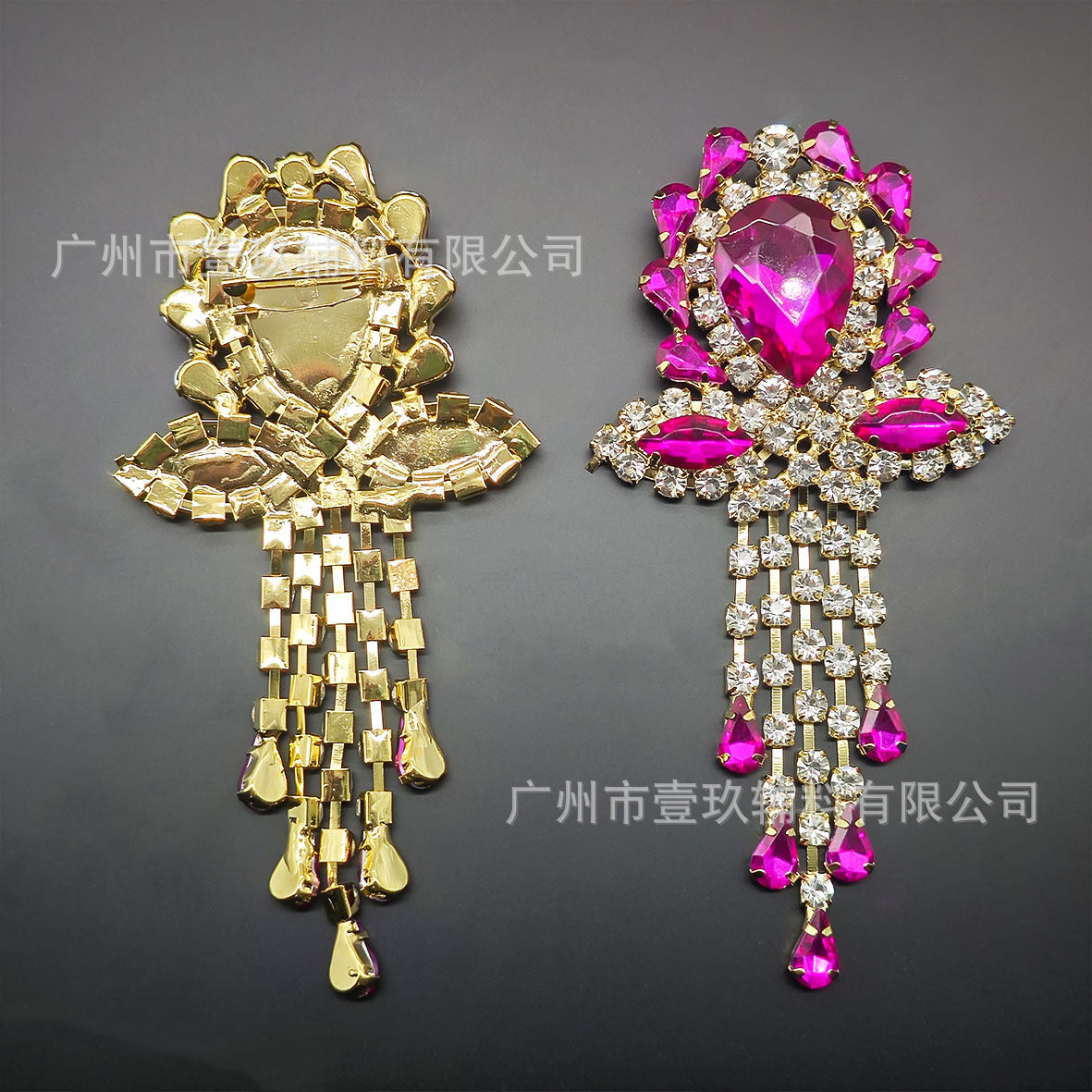 Wholesale 5. 5CM Waterdrop Diamond Crystal Tassel DIY Patches