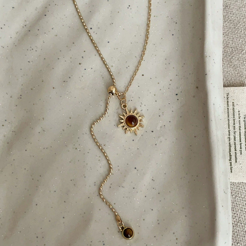 Wholesale Tiger Eye Pendant Double Necklace