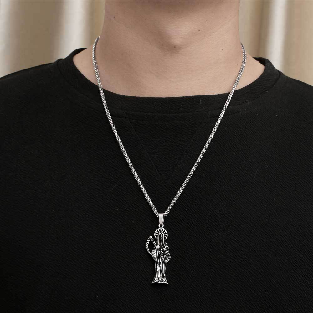 Wholesale Reaper Sickle Necklace Pendant Vintage Punk Alloy Necklaces