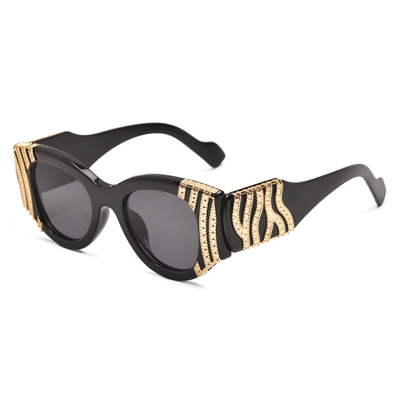 Wholesale Heavy metal retro sunglasses outdoor sun protection sunglasses