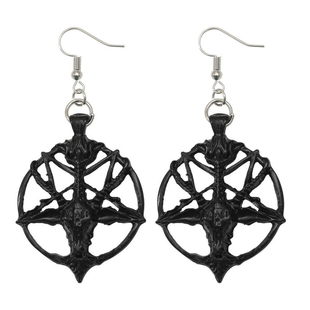 Pendientes de dios de la cabeza de la cabeza del cráneo literario al por mayor pendientes del dios