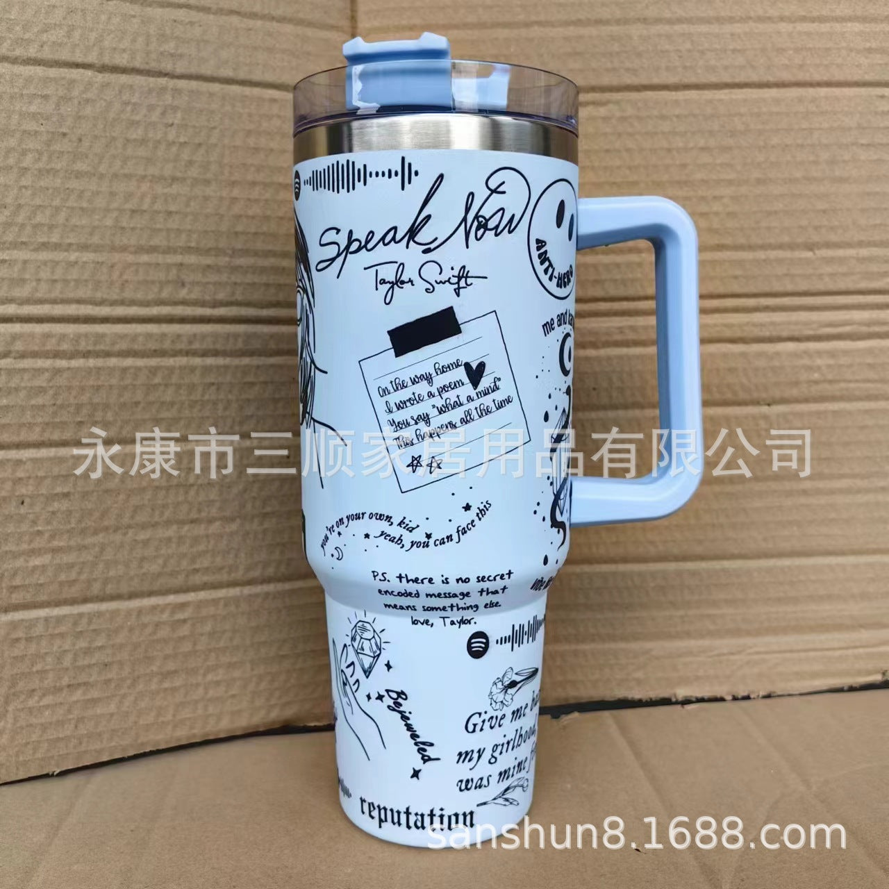 Wholesale 40oz Handle Car Mug Thermos with Straw Car Cooler Tumbler Ice Cup