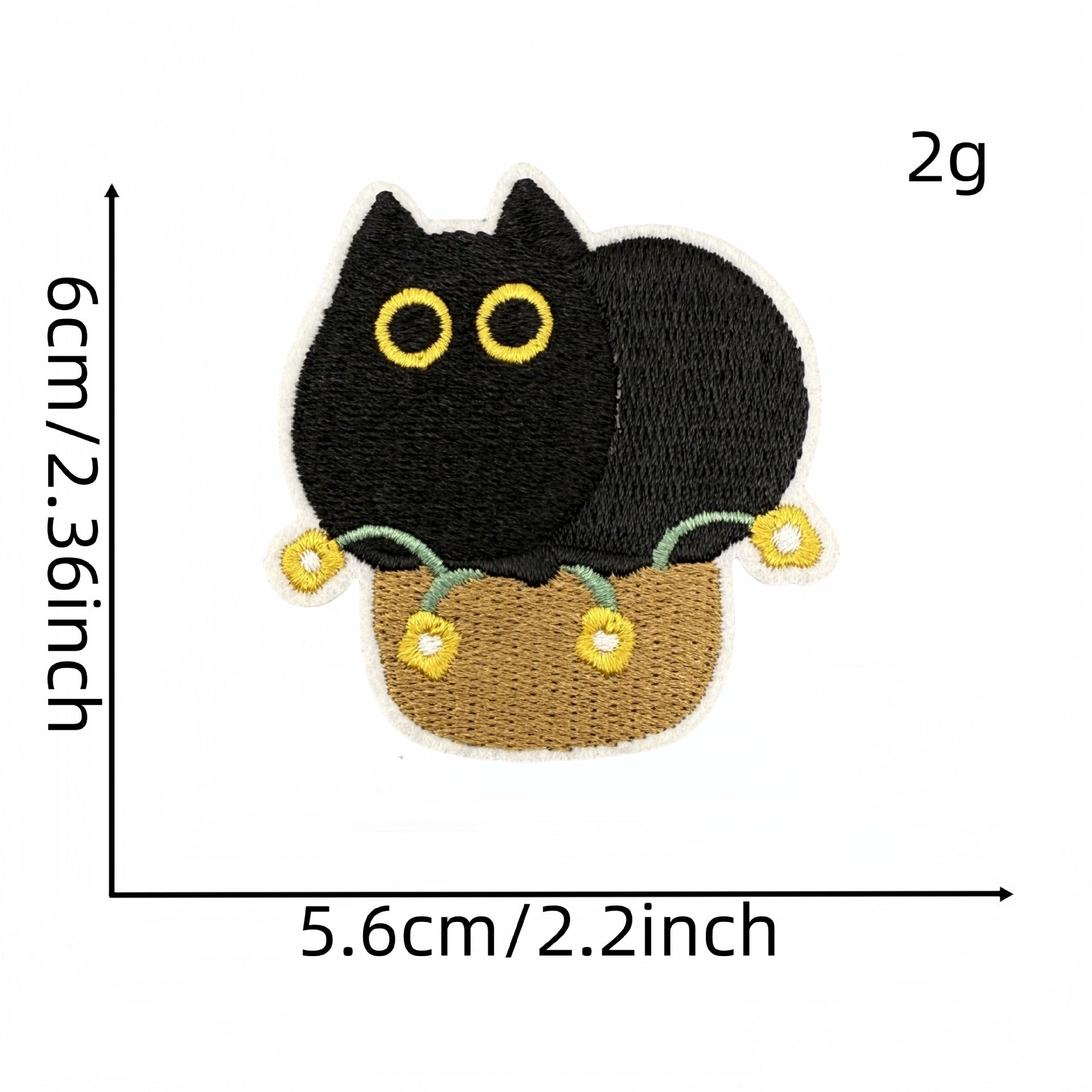 Wholesale Black cat embroidered patch accessories