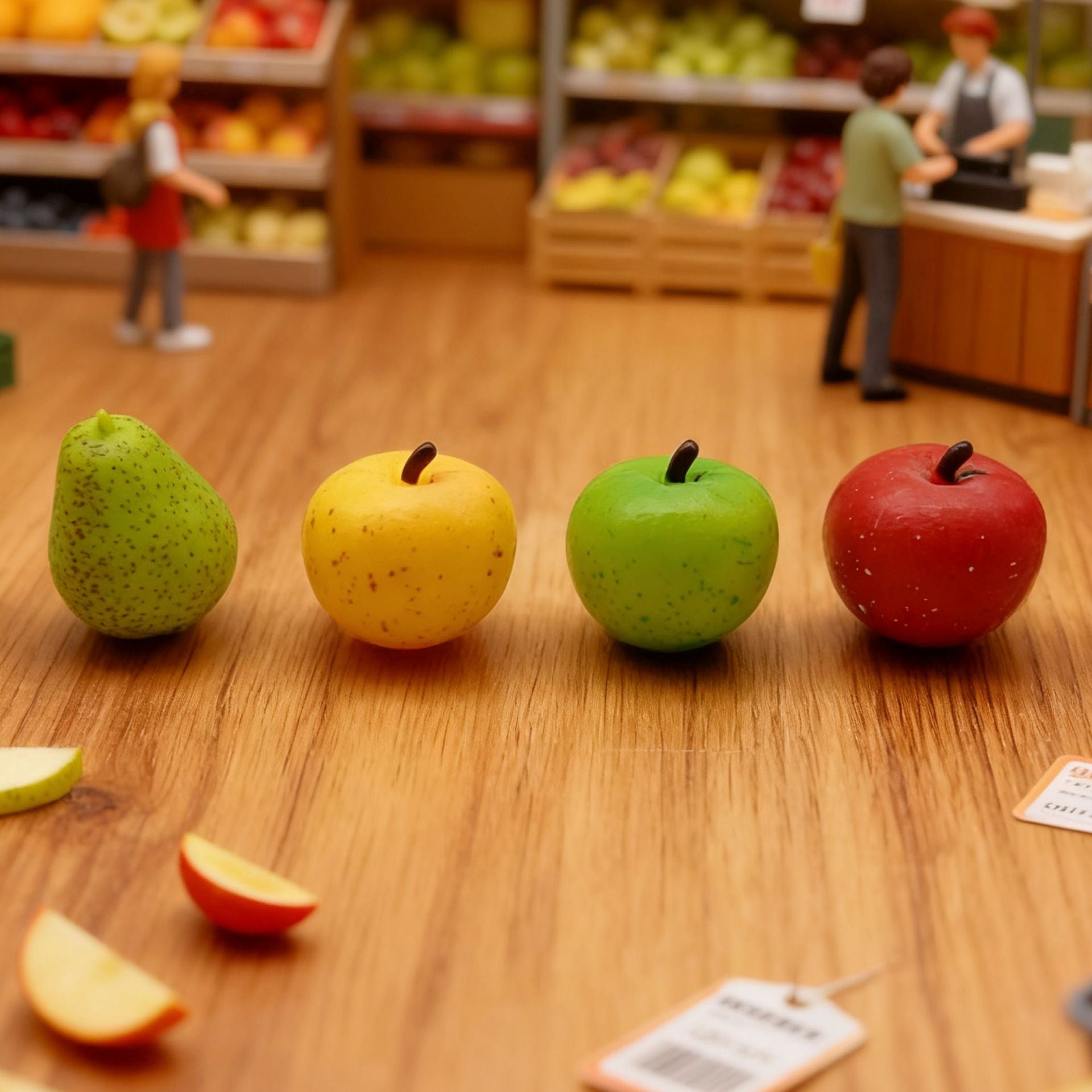 Wholesale 10pcs Mini Apple Miniature Food Toy Fruit  Ornaments  Doll Accessories