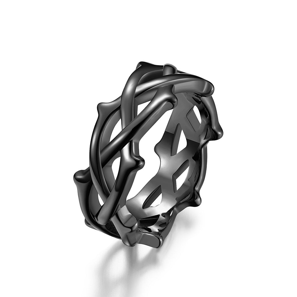 Wholesale Thorn vine woven titanium steel ring