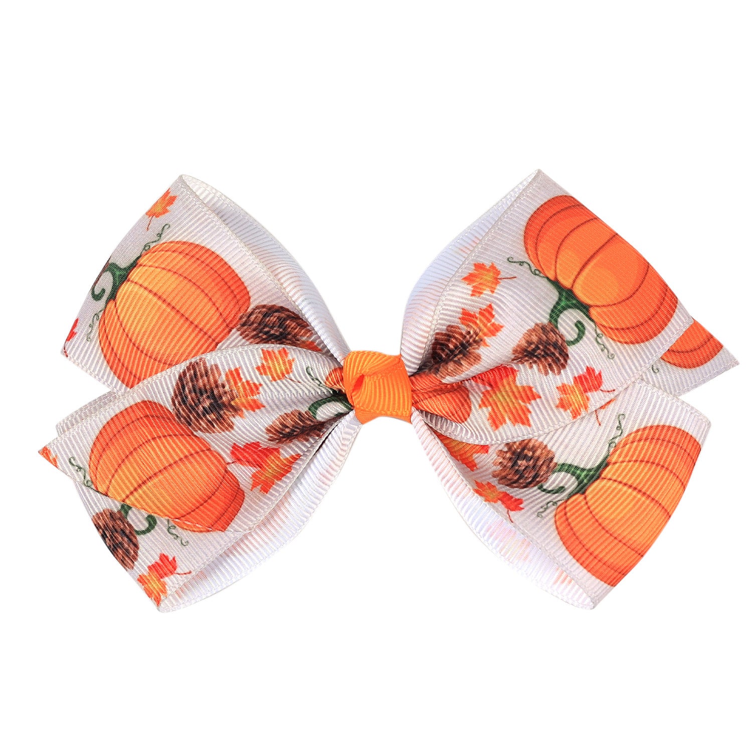 Wholesale Halloween Pumpkin Print Bow Hair Clip