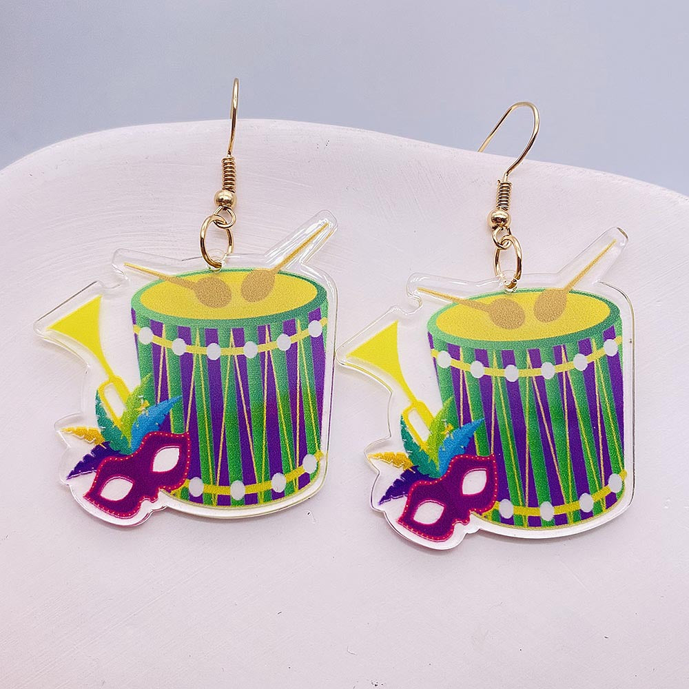 Wholesale Acrylic Letters Avocado Earrings