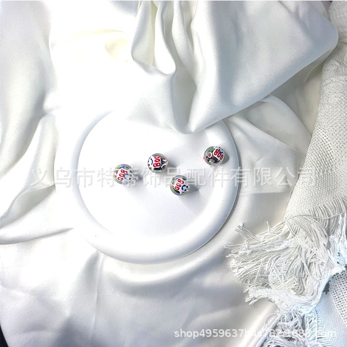 Cuentas de perlas de goteo de aceite hueco de 10 piezas al por mayor