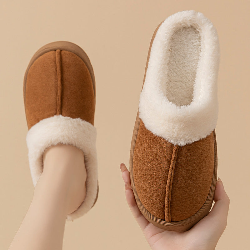 Wholesale Women's Winter fleece-lined Warm Comfortable Cotton Slippers Women's Cotton Shoes Non-slip Slippers