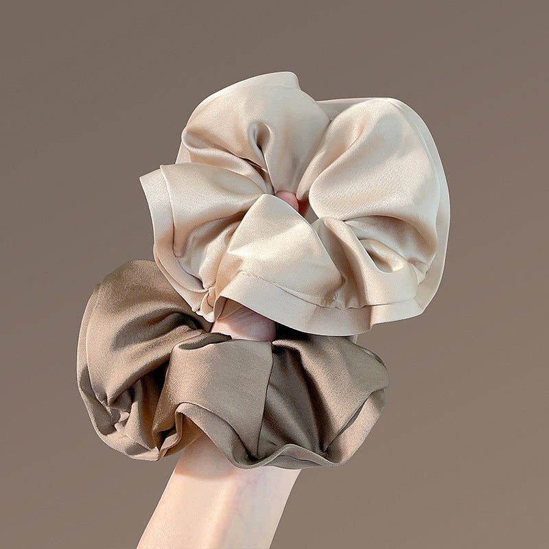 Wholesale Large Intestine Headline Light Luxury Silk Hair Accessories Pontail Hair Ring