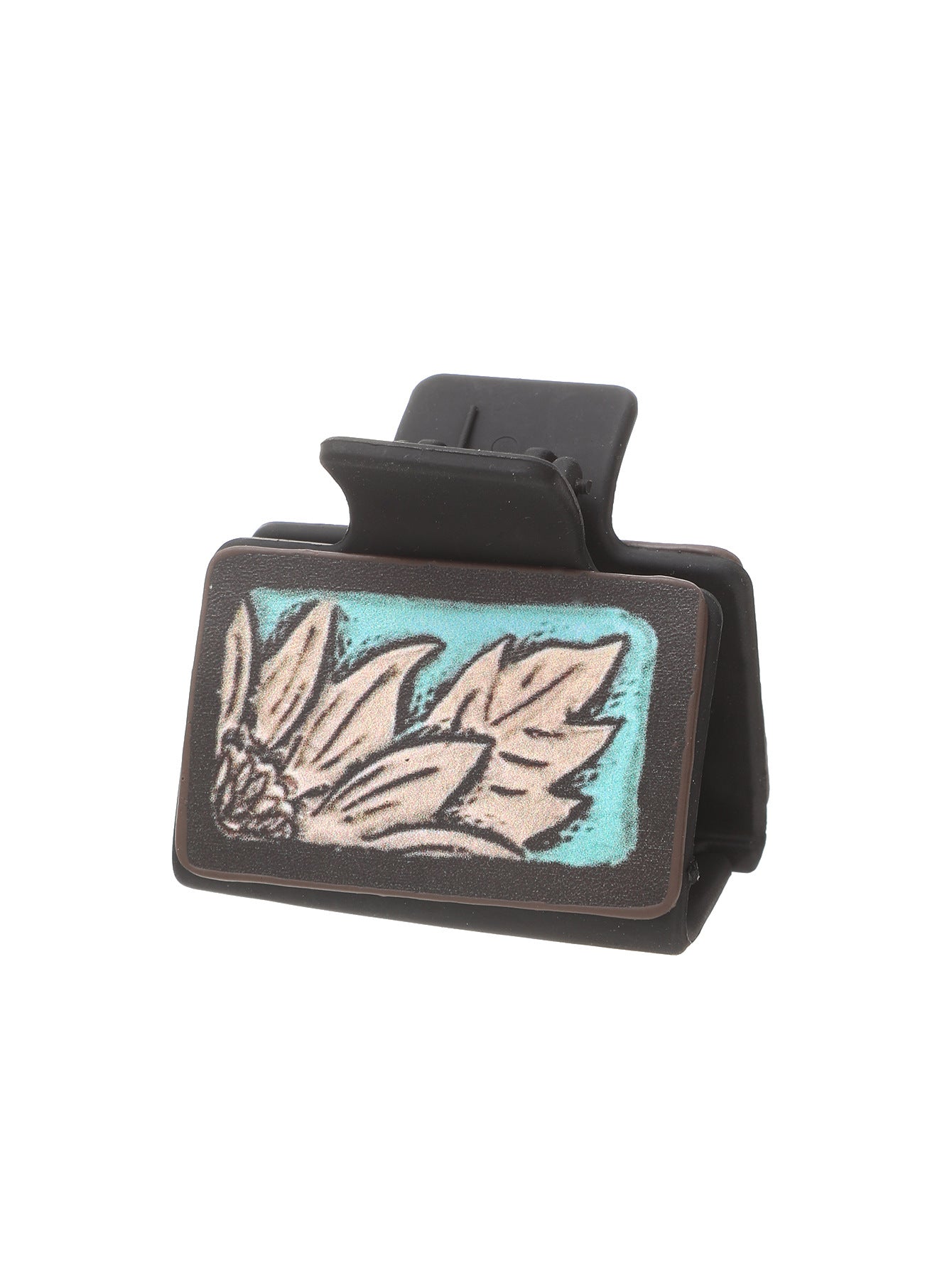 Wholesale Western Style Sunflower Cactus Leather Hair Clip Shark Clip Combination