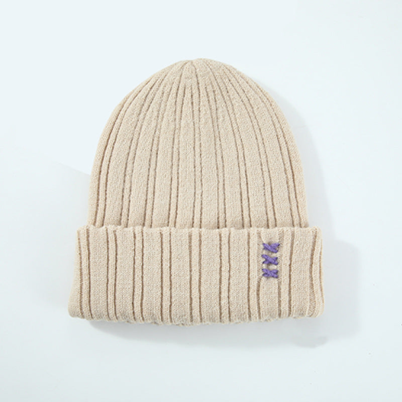 Wholesale Simple Men's and Women's Autumn and Winter Versatile Fashion Solid Color Knitted Hat