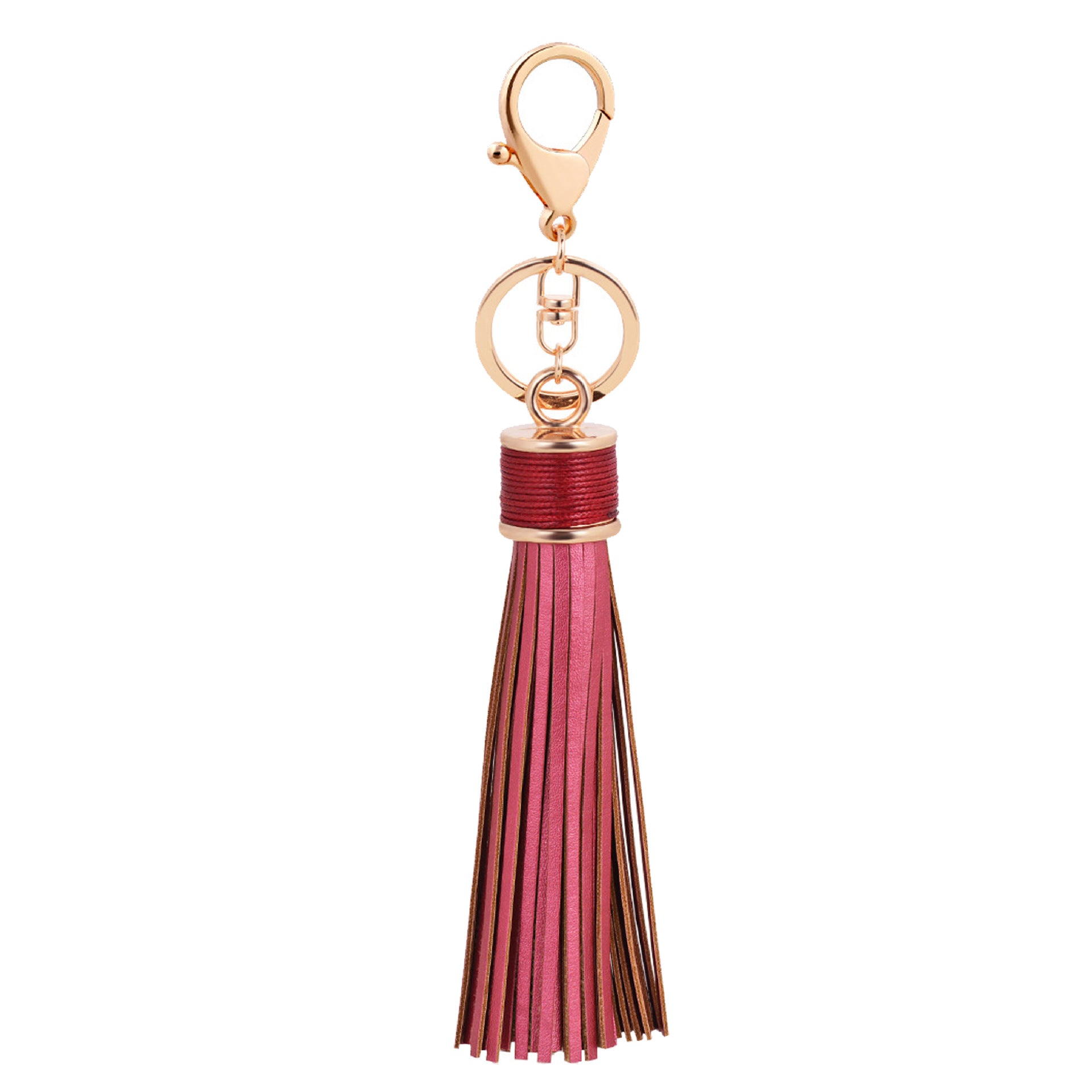 Wholesale Wax line alloy gift leather tassel car key chain  bag