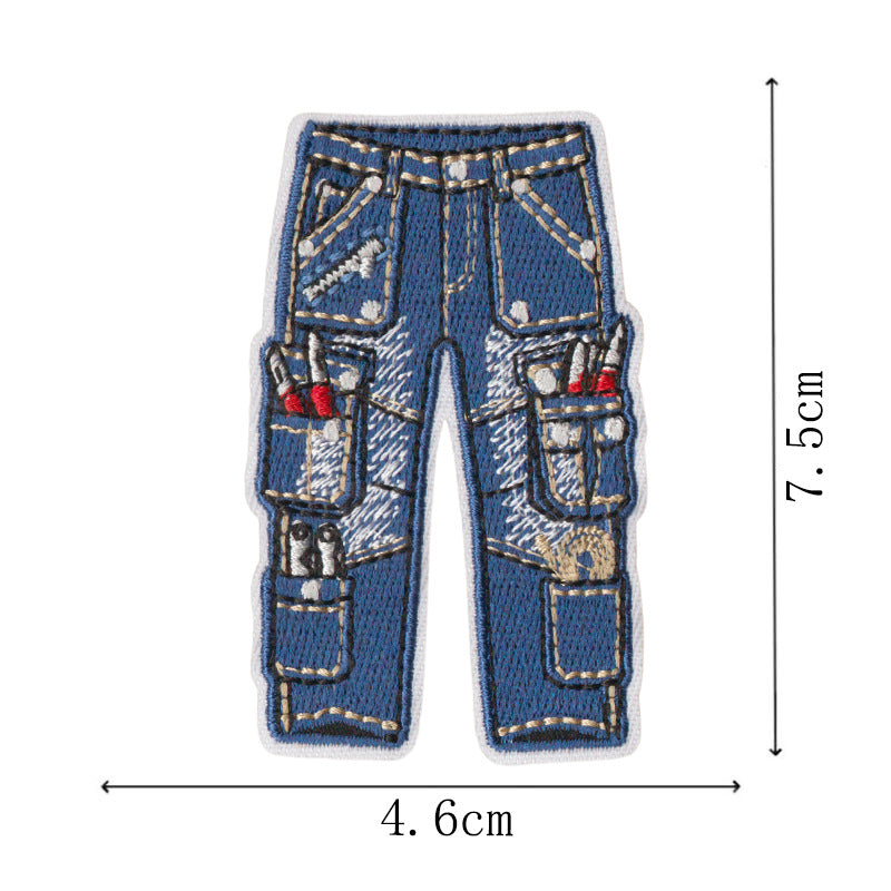 Wholesale Trendy Embroidered Patches Set Of 9 Western Coast Denim Style Self Adhesive Clothing Decor For et Hat Pants DIY Fashion Accessory