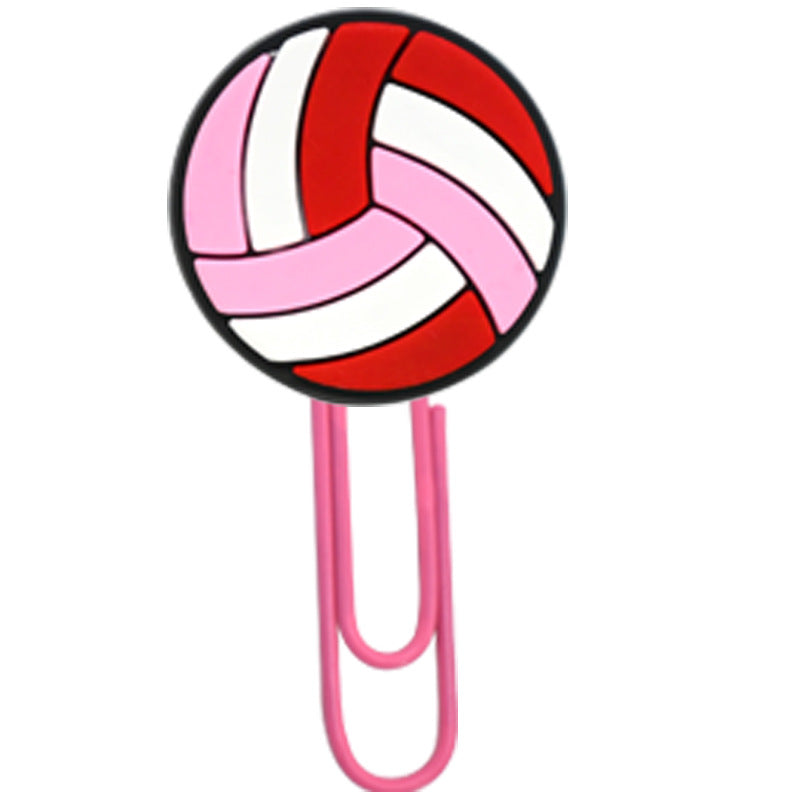 Wholesale Random 50pcs Volleyball sports paper clip Bookmarks