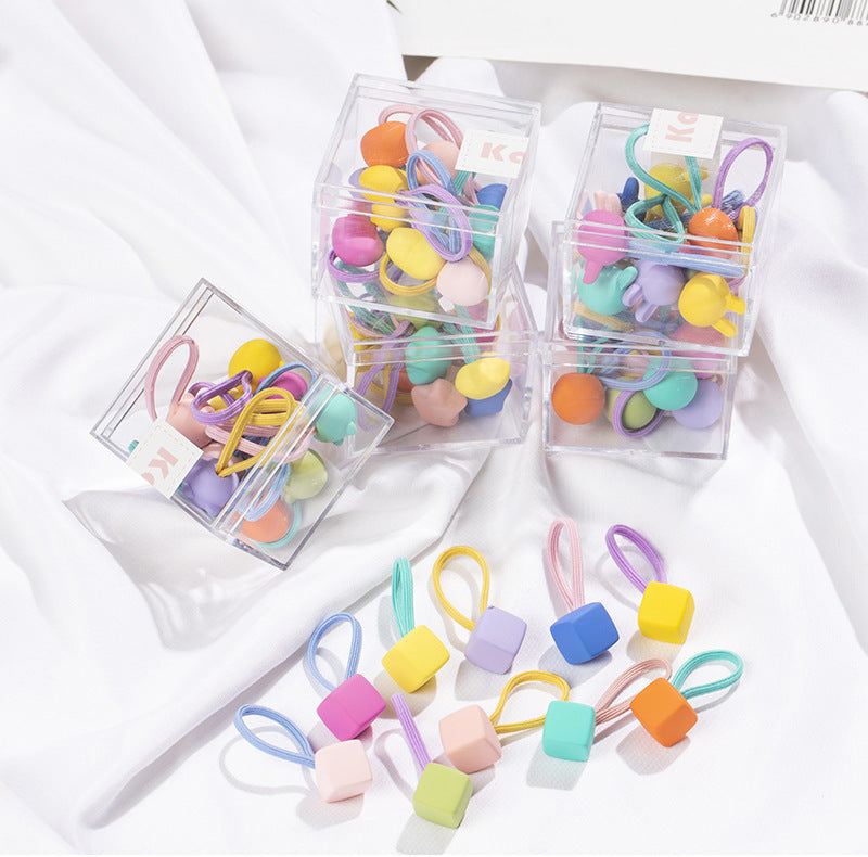 Wholesale Resin Candy Color Kids Hair Ties