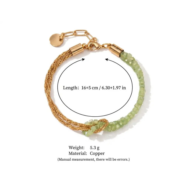 Wholesale Vacation Style Multi Layer Retro Stacking Bracelet Tassel Red Agate Heart And Zircon Gold Plated Copper Women S Jewelry Accessory