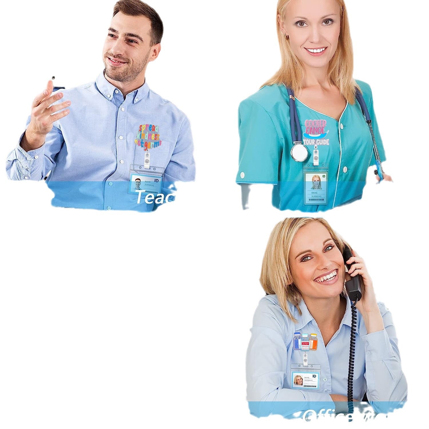 Wholesale Acrylic Medicine Bottle Bulldog Rotating Retractable Badge Scroll Keychain