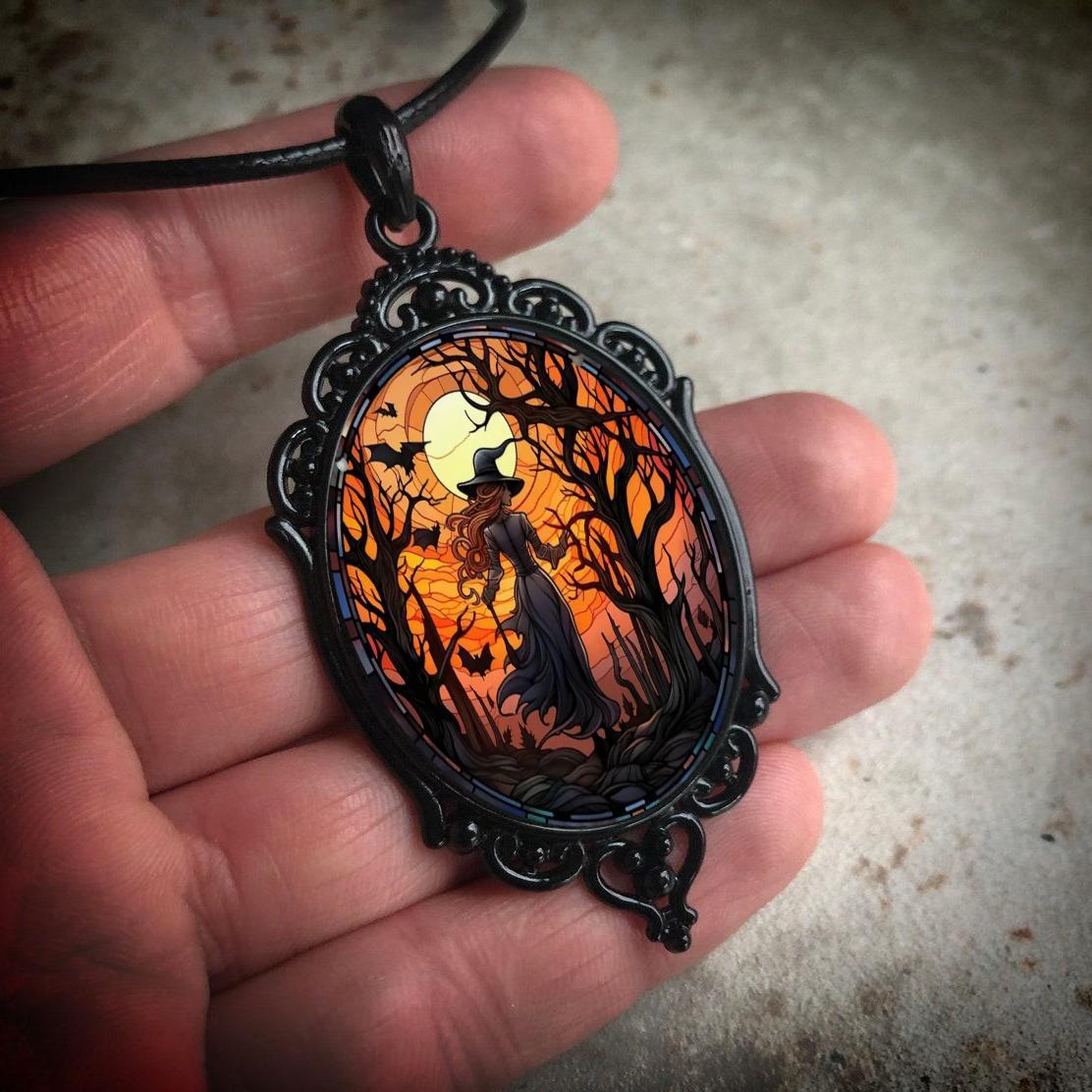 Wholesale  retro Gothic Halloween pendant necklace