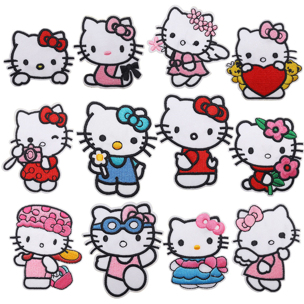 Wholesale DIY patchs cute cat patch children' s clothing bag OLY Exclusive