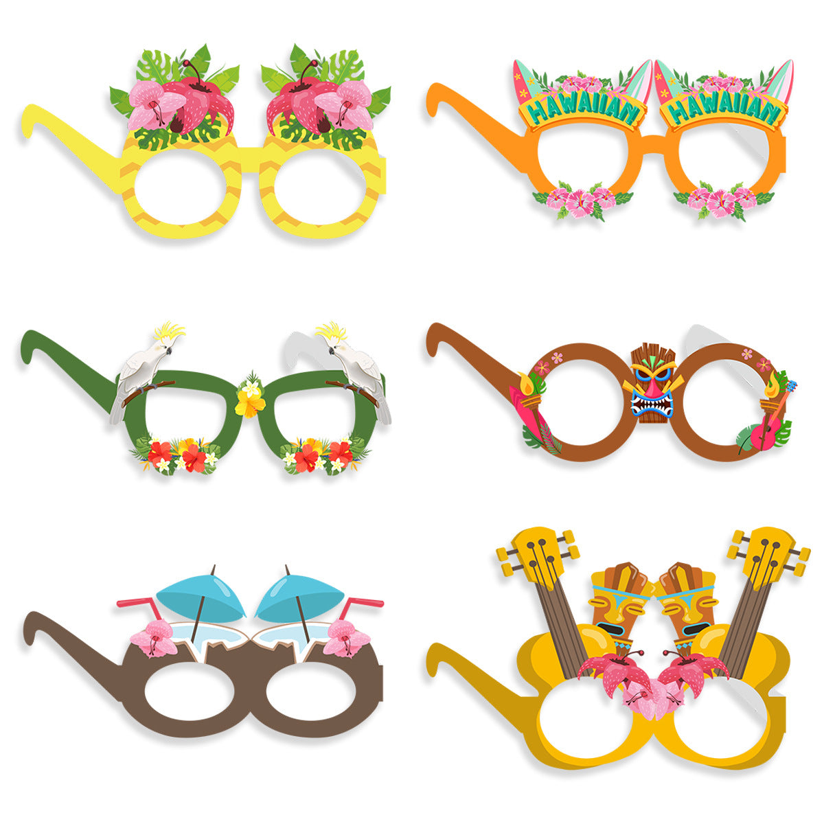Wholesale Hawaiian Ball Dressing Party Decoration Paper Glasses
