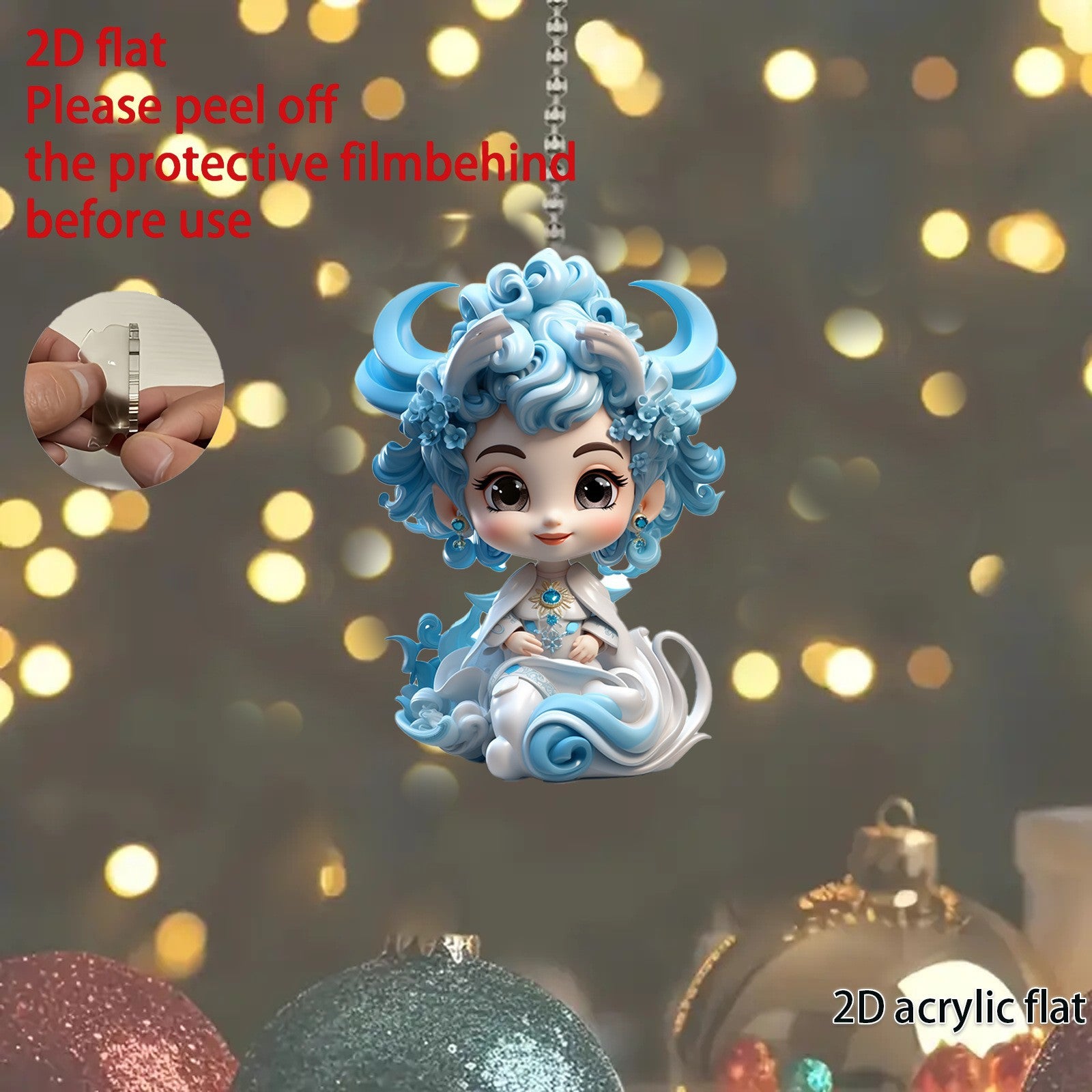 Wholesale Acrylic 2D Dragon Little Girl Pendant