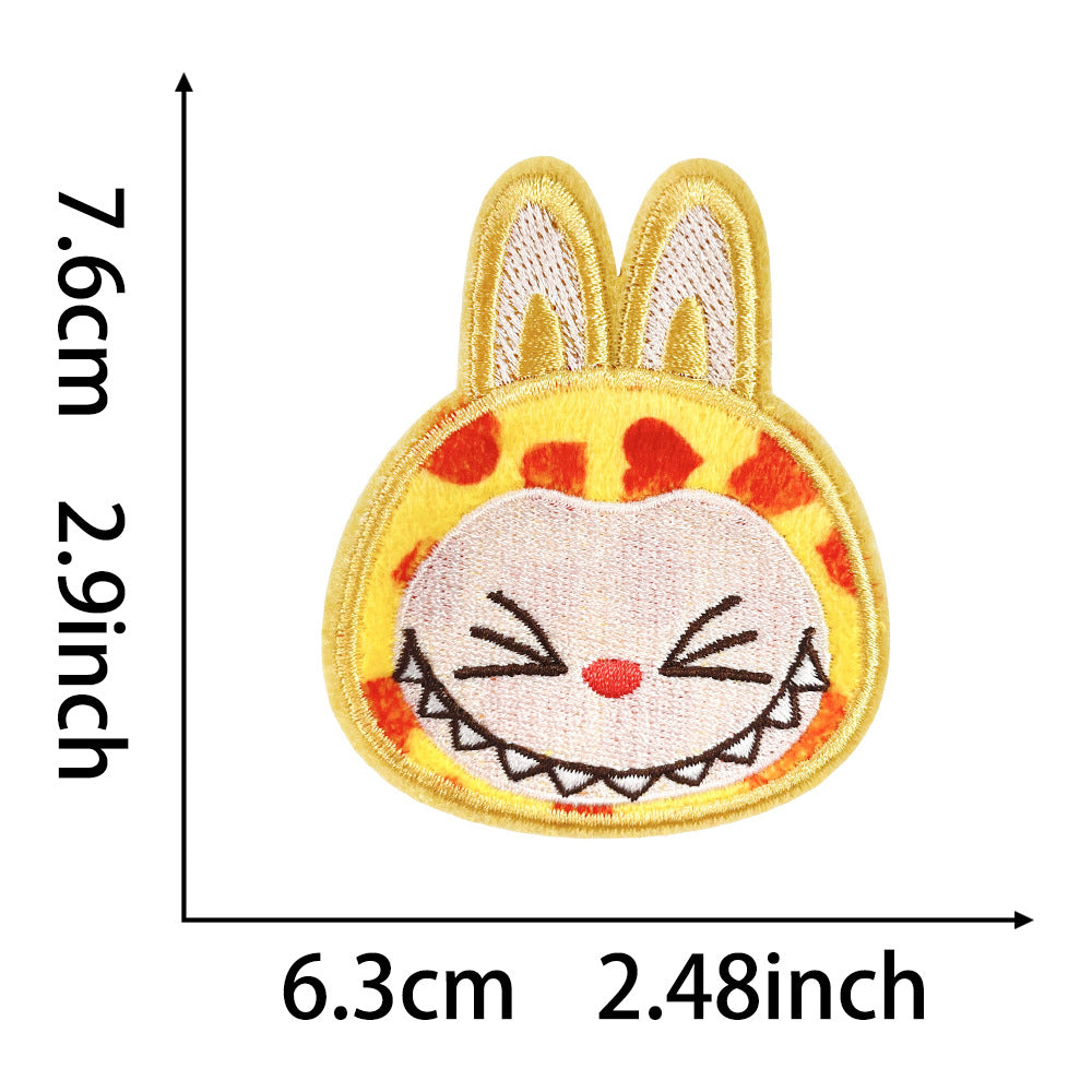 Wholesale Cartoon Embroidered Badge Polyester Self Adhesive Sticker For Kids Shoes Hats DIY Accessory OLY Exclusive