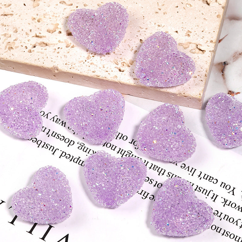 Wholesale 20pcs Colorful rhinestone soft candy heart-shaped rhinestone ball