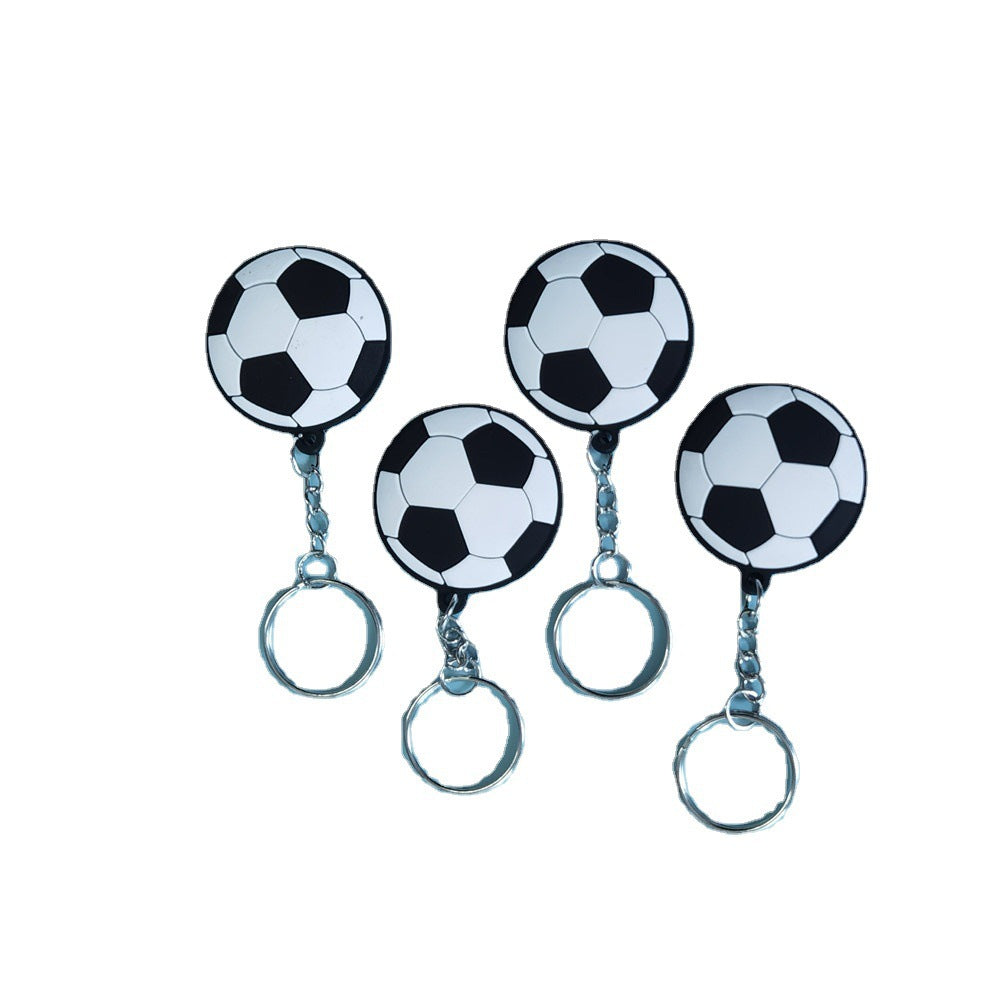 Wholesale PVC Soft Rubber Football Keychain