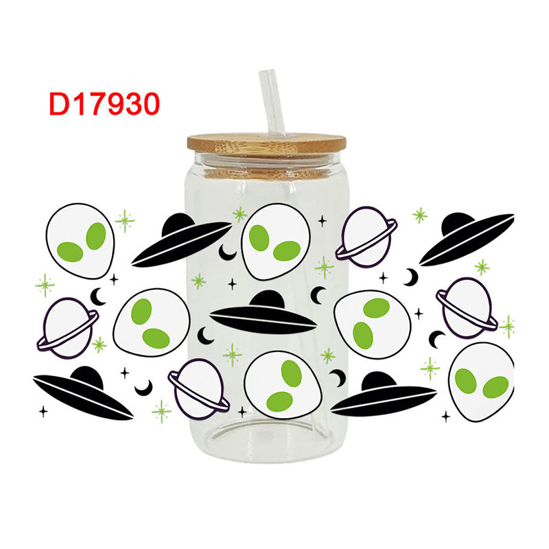 Wholesale Colorful Planet Astronaut Series 16oz Cup UV DTF Wraps