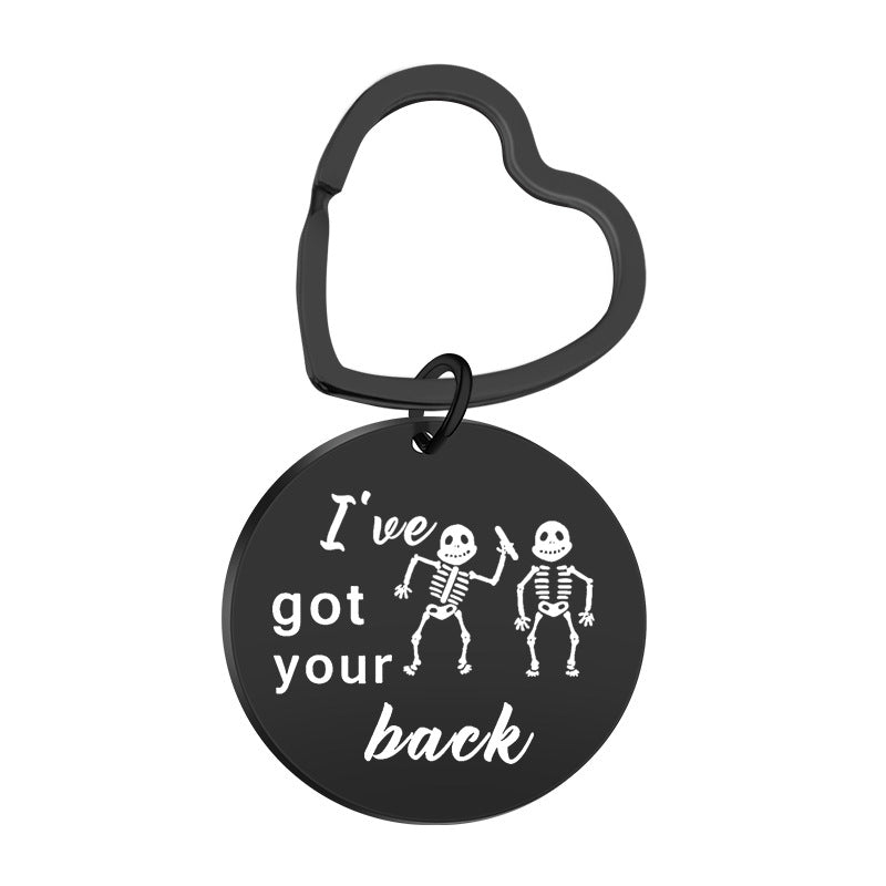 Wholesale Round Brand Stainless Steel Keychains