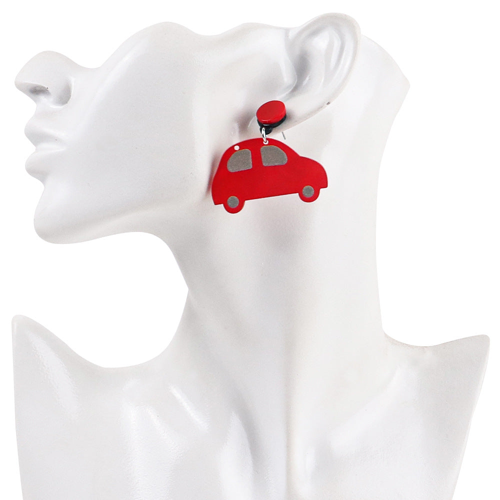 Wholesale Christmas Snowman House Cup Acrylic Earrings