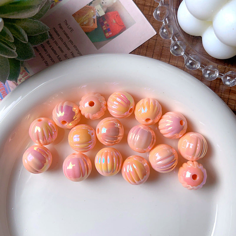Wholesale 10pcs 14mm Colorful UV Pumpkin  Acrylic Beads