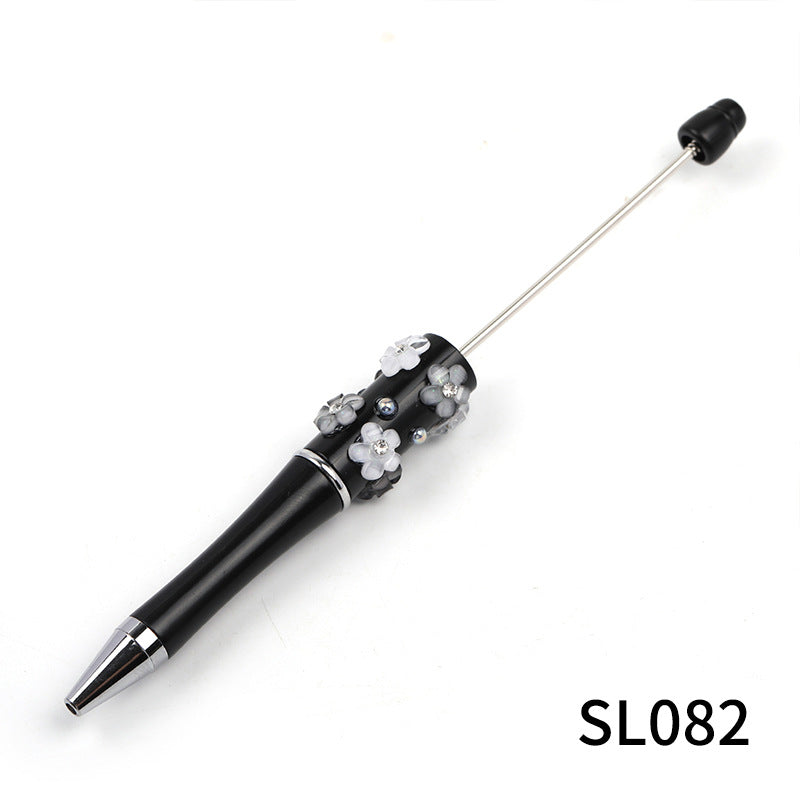 Wholesale 5pcs/pack Heavy Industry diy Beadable Pen Diamond Five-petal Flower Bead Pen